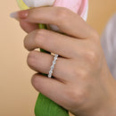 Stylishwe 1.5カラット ラウンドカット  ホワイトゴールド 結婚指輪