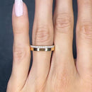 Stylishwe  0.5カラット イエローゴールド ラウンドカット スターリングシルバー エタニティリング