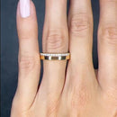 Stylishwe  0.5カラット イエローゴールド ラウンドカット スターリングシルバー エタニティリング