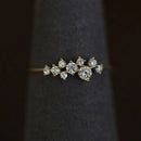 Stylishwe  1.0カラット イエローゴールド シルバー エタニティリング