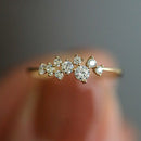 Stylishwe  1.0カラット イエローゴールド シルバー エタニティリング