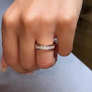 Stylishwe 1.8 carat pink gold eternity ring 