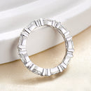 Stylishwe  2.5カラット オーバルカット スターリングシルバー エタニティリング