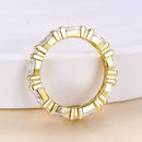 Stylishwe  2.5カラット オーバルカット スターリングシルバー エタニティリング