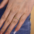 Stylishwe  0.5カラット イエローゴールド ラウンドカット  エタニティリング