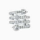 Stylishwe 4.0カラット4連 ラウンドカット ホワイトゴールド 結婚指輪