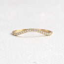 Stylishwe  0.2カラット イエローゴールド ラウンドカット   エタニティリング