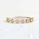 Stylishwe  0.5カラット イエローゴールド ラウンドカット   エタニティリング