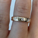 Stylishwe  1.3カラット イエローゴールド ラウンドカット エタニティリング