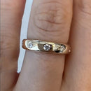 Stylishwe  1.3カラット イエローゴールド ラウンドカット エタニティリング