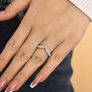 Stylishwe 1.5カラット ホワイトゴールド ラウンドカット エタニティリング