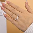 Stylishwe 1.5カラット ホワイトゴールド ラウンドカット エタニティリング