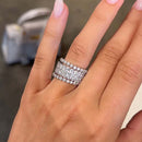 Stylishwe 8.0カラットゴージャス エタニティリング  3本セット