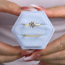 Stylishwe 2.0 Carat Yellow Gold Round Cut Ring Set 