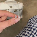 Stylishwe 1.0カラット クラシック ペアカット スターリング シルバー スタッドピアス