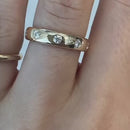 Stylishwe  1.3カラット イエローゴールド ラウンドカット エタニティリング