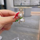 Stylishwe   クリスマス 可愛い パール スノーマン ブローチ