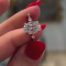 Stylishwe 4.0 Carat Two Tone Yellow Gold Oval Cut Engagement Ring 