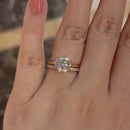 Stylishwe 2.0 carat rose gold round ring set in sterling silver 