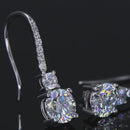 Stylishwe 1.0カラット  モアサナイト ドロップ ピアス