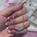 Stylishwe   1.3カラット ラウンドカット ペンダント ネックレス