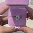 Stylishwe  2.5カラットホワイトゴールド マーキスカット 婚約指輪