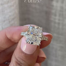 Stylishwe  7.0カラット ホワイトゴールド クッションカット 婚約指輪