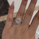 Stylishwe  大人気 3.0カラットホワイトゴールド オーバルカット 婚約指輪