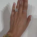 Stylishwe  7.0カラット豪華 イエローゴールド ラディアントカット 婚約指輪