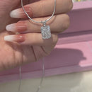 Stylishwe Elegant Bowknot Design White Gold Pendant Necklace 