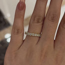 Stylishwe 2.5カラット クッションカット ホワイトゴールド シルバー 結婚指輪