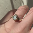 Stylishwe  2.8カラット イエローゴールド オーバルカット 婚約指輪