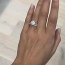 Stylishwe  2.0カラット Xシェイプ ラウンドカット 指輪セット