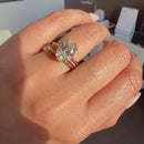 Stylishwe  3.5カラット  イエローゴールド オーバルカット 3PC指輪セット