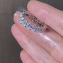 Stylishwe エレガント オーバルカット 8.5カラット エタニティリング