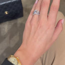 Stylishwe  3.5カラット ホワイトゴールド オーバルカット 3PC指輪セット