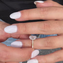 Stylishwe  2.5カラット イエローゴールド オーバルカット 婚約指輪