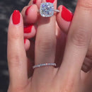 Stylishwe クラシック 2.0カラット ヘイロー 2連 重ね付け セットリング