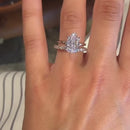 Stylishwe  2.8カラットエレガント  ホワイトゴールド ペアカット指輪セット