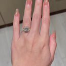 Stylishwe  3.3カラット オシャレ イエローゴールド ラディアントカット 3PC指輪セット