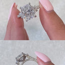 Stylishwe 1.5 Carat White Gold Pear Cut Diamond Clear Engagement Ring 