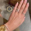 Stylishwe  1.5カラット ユニック  イエローゴールド マーキスカット婚約指輪