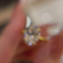 Stylishwe  2.8カラット イエローゴールド オーバルカット 婚約指輪