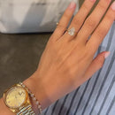 Stylishwe  3.5カラット イエローゴールド ペアカット 婚約指輪