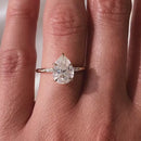 Stylishwe  3.0カラット ピンクゴールド ペアカット婚約指輪