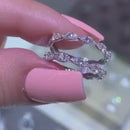 Stylishwe  2.0カラットエレガント  ホワイトゴールド オーバルカット指輪セット