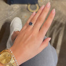 Stylishwe  4.5カラット  ホワイトゴールド エメラルドカット サファイア婚約指輪