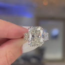 Stylishwe 8.0カラット ラディアントカット ホワイトゴールド ウィメンズ 婚約指輪