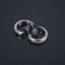 Stylishwe 0.25カラット ラウンドカット モアサナイト スタッド ピアス