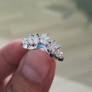 Stylishwe 3.0カラット ホワイトゴールド アッシャーカット エタニティリング